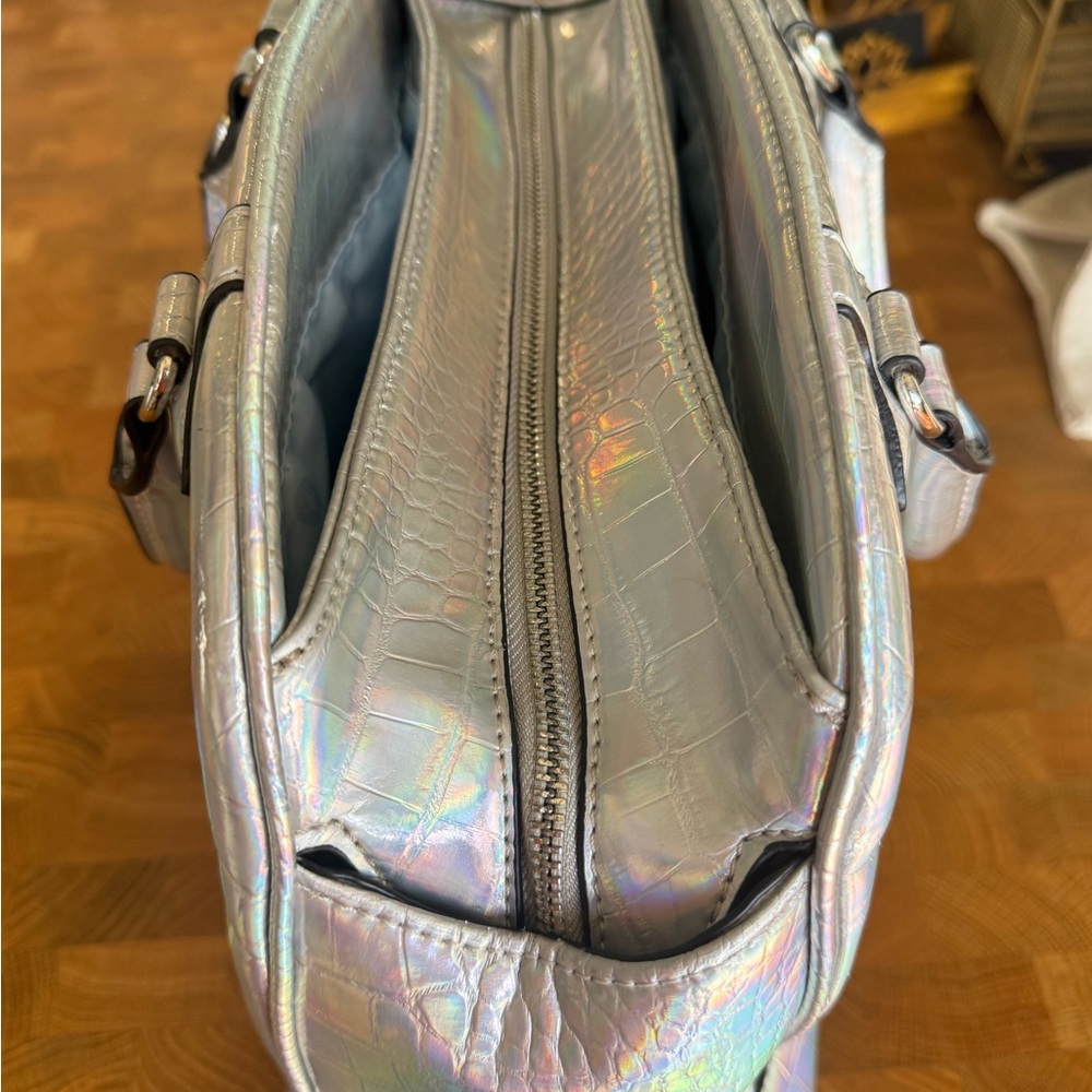 Never used Paris Hilton Holographic Croc-Embossed Women's Bag - Picture 16 of 17